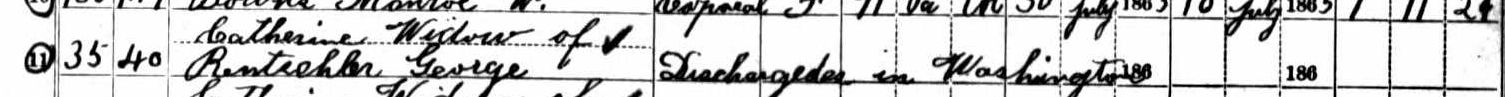 Renstchler, Catherine - 1890 Veteran's Schedules SNIPPET1